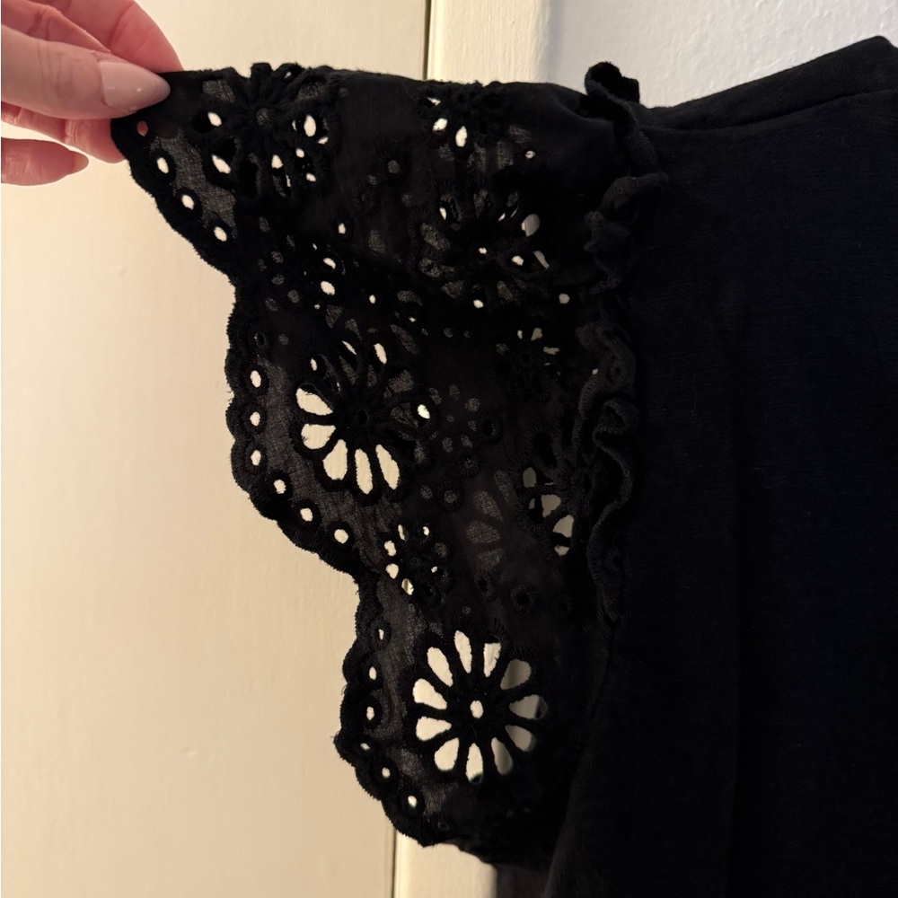 Adrianna Papell | Eyelet Sleeve Top - Picture 4 of 5